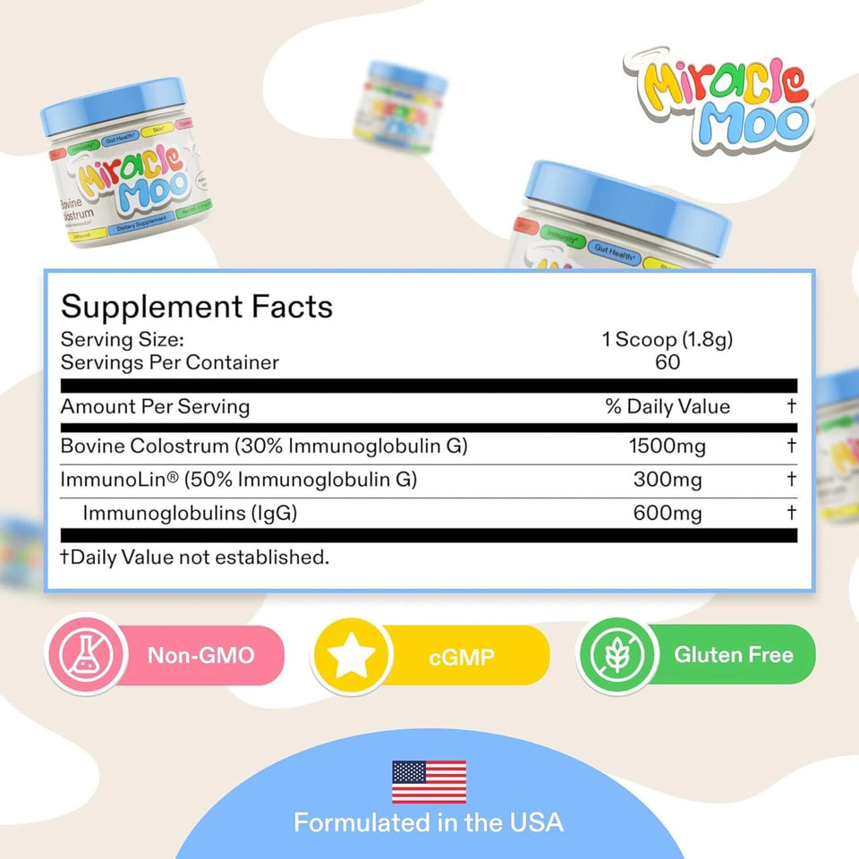 Mother Nature’s Miracle Moo Colostrum 60ct – Immune Support